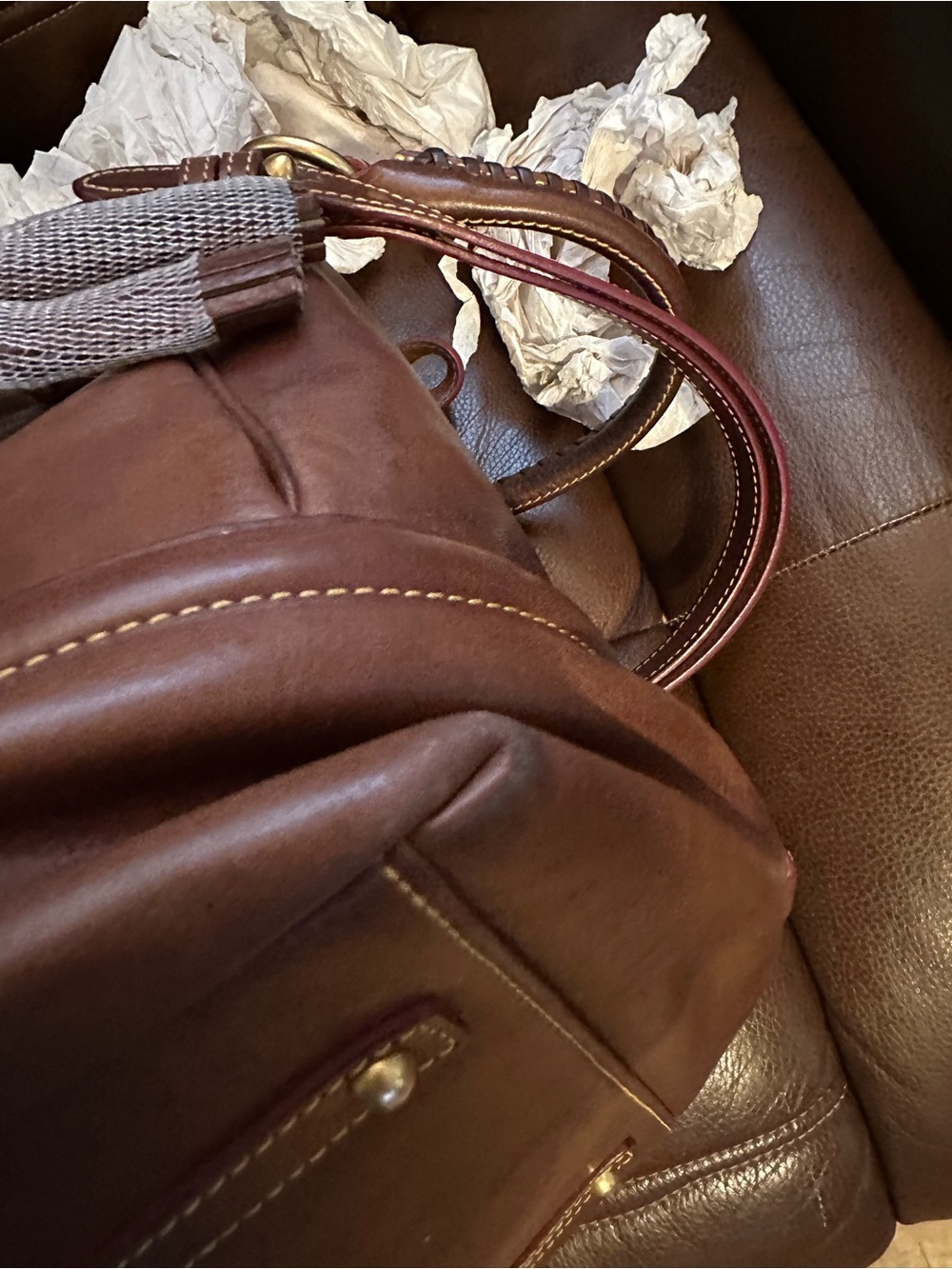 Dooney and Bourke Chestnut Florentine leather Buckley. ENDING SOON! - Picture 9 of 14